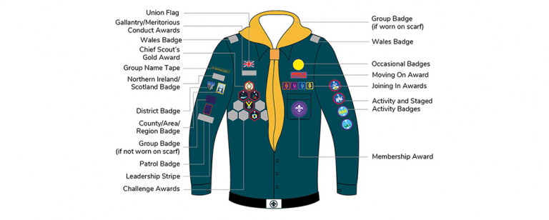 scout shirt badge layout